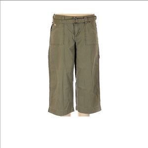 NWT Lee olive green boho painter capris sz 12